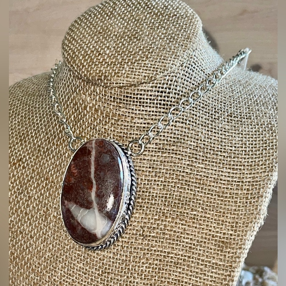 Coconut Jasper Pendant Necklace “Calming Stone” - Picture 12 of 14